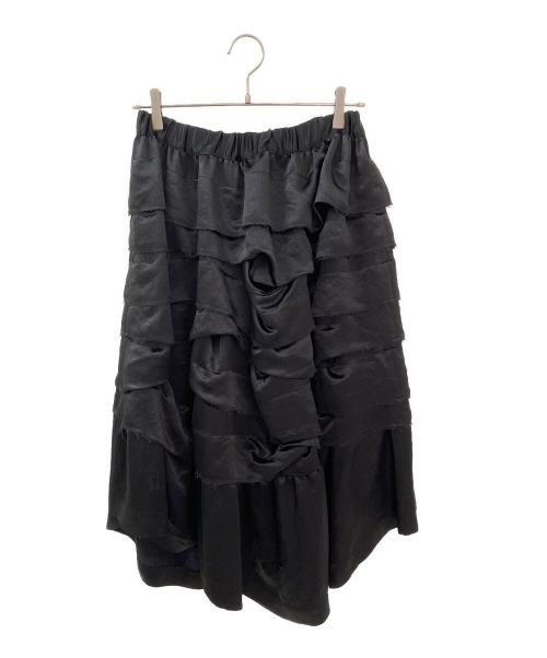 BLACK COMME des GARCONS（ブラックコムデギャルソン）BLACK COMME des GARCONS (ブラックコムデギャルソン) フリルスカート ブラック サイズ:Sの古着・服飾アイテム