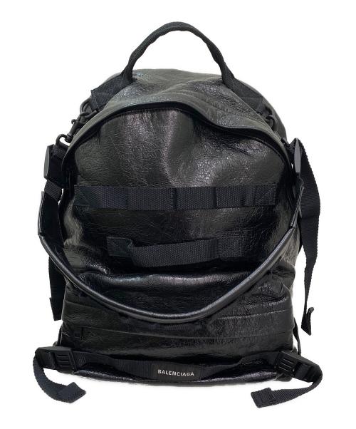 BALENCIAGA（バレンシアガ）BALENCIAGA (バレンシアガ) Army バックパック ミディアム ブラックの古着・服飾アイテム