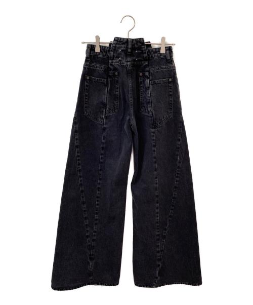Maison Margiela（メゾンマルジェラ）Maison Margiela (メゾンマルジェラ) BIAS CUT WIDE FLARE DENIM PANTS ブラック サイズ:36の古着・服飾アイテム