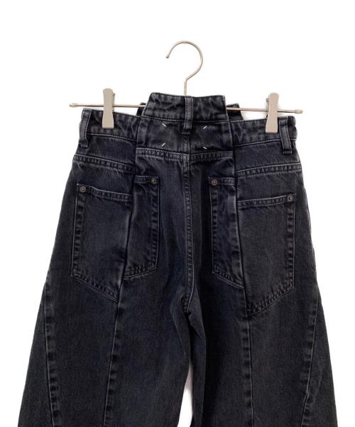 Maison Margiela（メゾンマルジェラ）Maison Margiela (メゾンマルジェラ) BIAS CUT WIDE FLARE DENIM PANTS ブラック サイズ:36の古着・服飾アイテム
