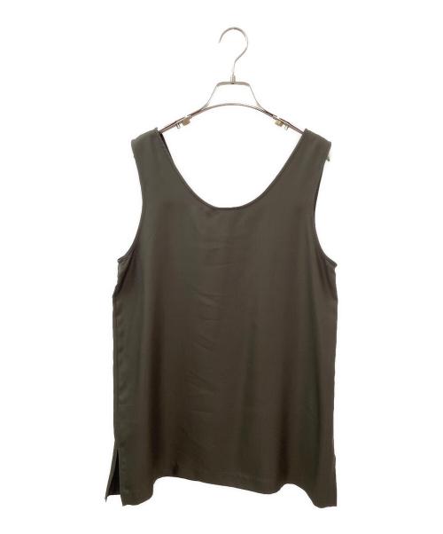 raspail（ラスパイユ）raspail (ラスパイユ) シルク ノースリーブブラウス カーキ サイズ:Freeの古着・服飾アイテム