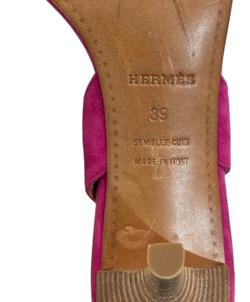 HERMES（エルメス）HERMES (エルメス) ミュール ショッキングピンク サイズ:39の古着・服飾アイテム