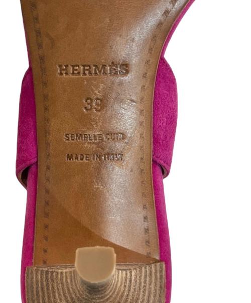 HERMES（エルメス）HERMES (エルメス) ミュール ショッキングピンク サイズ:39の古着・服飾アイテム