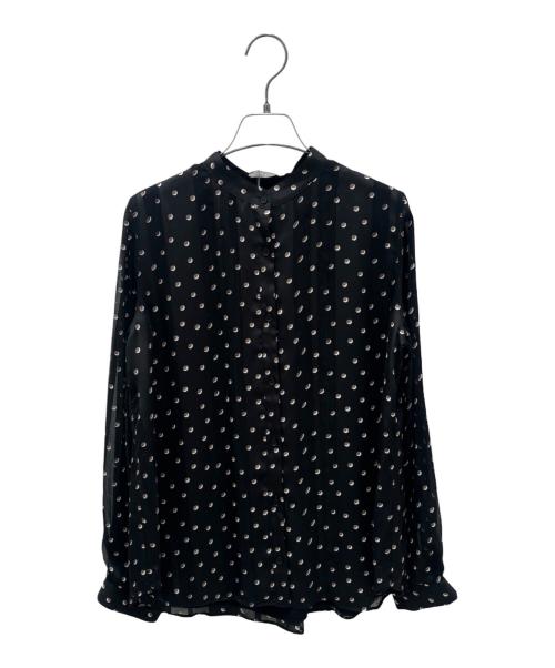 theory luxe（セオリーリュクス）theory luxe (セオリーリュクス) ドット柄長袖ブラウス ブラック サイズ:40の古着・服飾アイテム