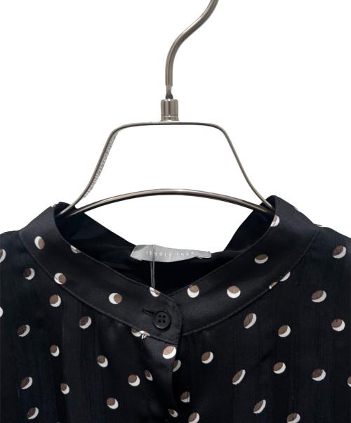 theory luxe（セオリーリュクス）theory luxe (セオリーリュクス) ドット柄長袖ブラウス ブラック サイズ:40の古着・服飾アイテム