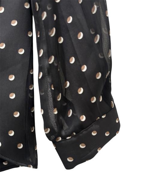 theory luxe（セオリーリュクス）theory luxe (セオリーリュクス) ドット柄長袖ブラウス ブラック サイズ:40の古着・服飾アイテム