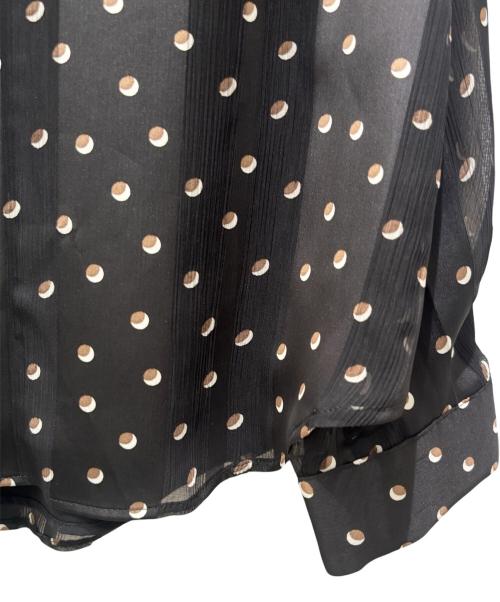 theory luxe（セオリーリュクス）theory luxe (セオリーリュクス) ドット柄長袖ブラウス ブラック サイズ:40の古着・服飾アイテム