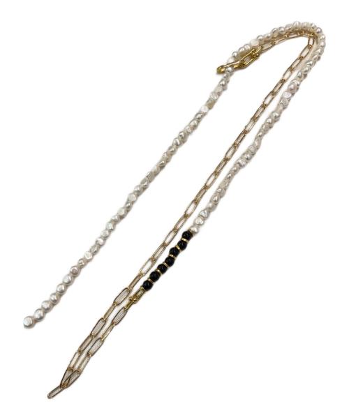 IENA（イエナ）IENA (イエナ) PEARL&PC CHAIN NECKLACE WITH ONYX ネックレスの古着・服飾アイテム