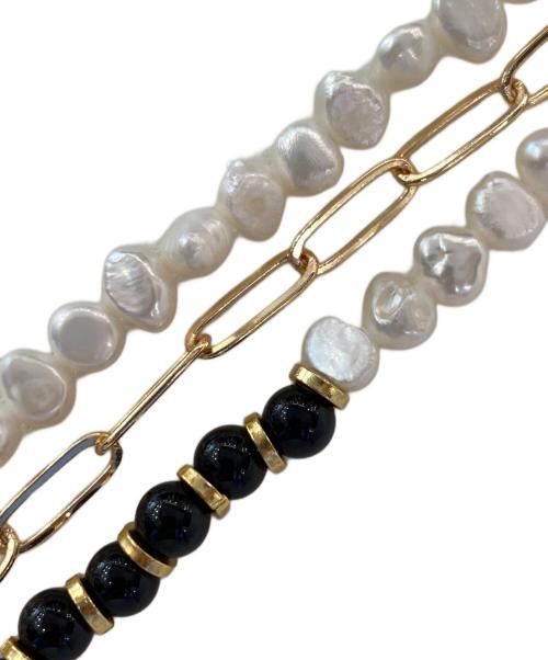 IENA（イエナ）IENA (イエナ) PEARL&PC CHAIN NECKLACE WITH ONYX ネックレスの古着・服飾アイテム