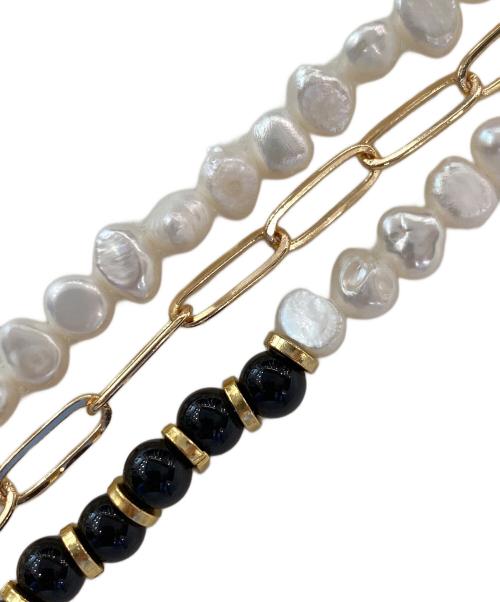 IENA（イエナ）IENA (イエナ) PEARL&PC CHAIN NECKLACE WITH ONYX ネックレスの古着・服飾アイテム