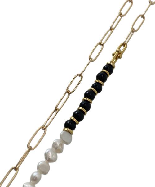 IENA（イエナ）IENA (イエナ) PEARL&PC CHAIN NECKLACE WITH ONYX ネックレスの古着・服飾アイテム