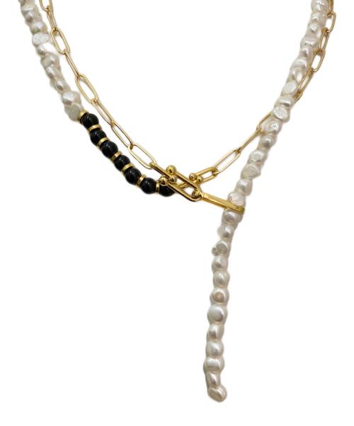 IENA（イエナ）IENA (イエナ) PEARL&PC CHAIN NECKLACE WITH ONYX ネックレスの古着・服飾アイテム