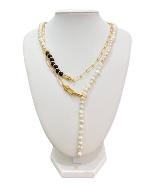 IENA（イエナ）IENA (イエナ) PEARL&PC CHAIN NECKLACE WITH ONYX ネックレスの古着・服飾アイテム