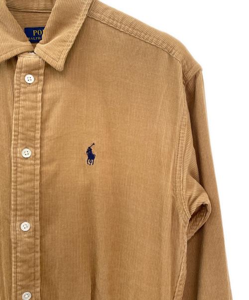 POLO RALPH LAUREN（ポロ・ラルフローレン）POLO RALPH LAUREN (ポロ・ラルフローレン) コーデュロイシャツワンピース ベージュの古着・服飾アイテム