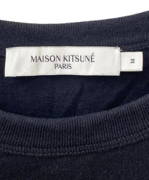 maison kitsune（メゾンキツネ）maison kitsune (メゾンキツネ) ロゴTシャツ ブラック サイズ:Mの古着・服飾アイテム
