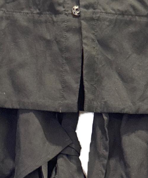 YOHJI YAMAMOTO（ヨウジヤマモト）YOHJI YAMAMOTO (ヨウジヤマモト) Ry LAWN FOLDED C JACKET/アシンメトリー ロングスリーブトップ ブラック サイズ:1の古着・服飾アイテム