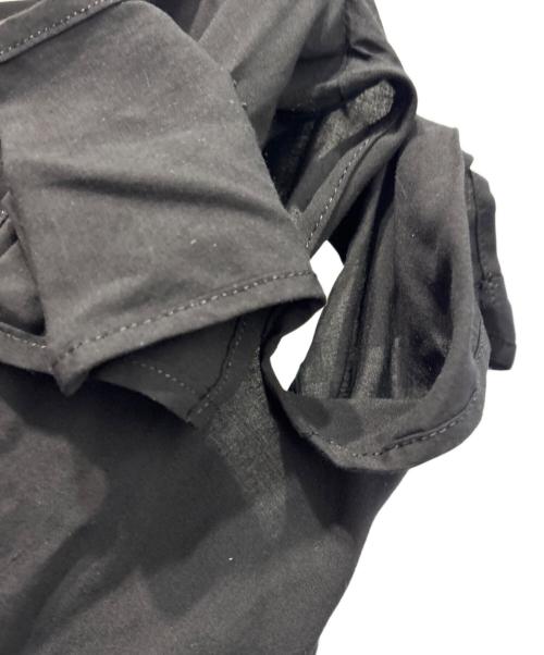 YOHJI YAMAMOTO（ヨウジヤマモト）YOHJI YAMAMOTO (ヨウジヤマモト) Ry LAWN FOLDED C JACKET/アシンメトリー ロングスリーブトップ ブラック サイズ:1の古着・服飾アイテム