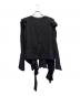 YOHJI YAMAMOTO（ヨウジヤマモト）の古着「Ry LAWN FOLDED C JACKET/アシンメトリー ロングスリーブトップ」｜ブラック