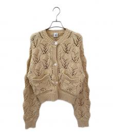 6(ROKU) BEAUTY&YOUTH（ロク ビューティーアンドユース）の古着「LILY YARN SUKASHI CARDIGAN」｜ベージュ
