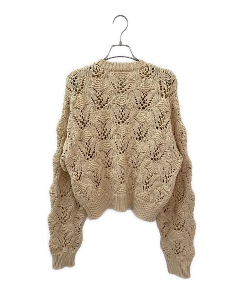 6(ROKU) BEAUTY&YOUTH（ロク ビューティーアンドユース）6(ROKU) BEAUTY&YOUTH (ロク ビューティーアンドユース) LILY YARN SUKASHI CARDIGAN ベージュ サイズ:-の古着・服飾アイテム