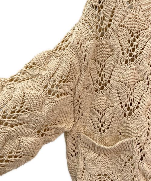 6(ROKU) BEAUTY&YOUTH（ロク ビューティーアンドユース）6(ROKU) BEAUTY&YOUTH (ロク ビューティーアンドユース) LILY YARN SUKASHI CARDIGAN ベージュ サイズ:-の古着・服飾アイテム