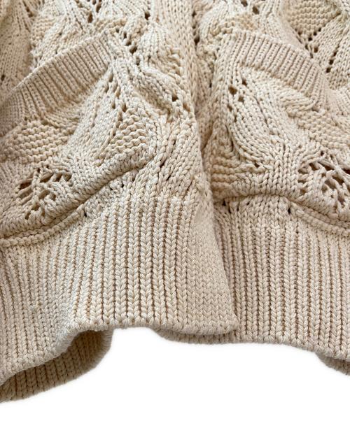 6(ROKU) BEAUTY&YOUTH（ロク ビューティーアンドユース）6(ROKU) BEAUTY&YOUTH (ロク ビューティーアンドユース) LILY YARN SUKASHI CARDIGAN ベージュ サイズ:-の古着・服飾アイテム