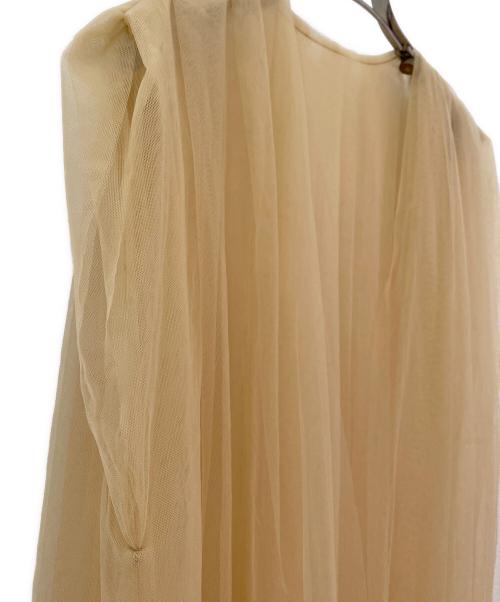 6(ROKU) BEAUTY&YOUTH（ロク ビューティーアンドユース）6(ROKU) BEAUTY&YOUTH (ロク ビューティーアンドユース) TULLE TUCK COAT ブラウン サイズ:36の古着・服飾アイテム