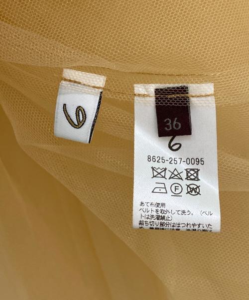 6(ROKU) BEAUTY&YOUTH（ロク ビューティーアンドユース）6(ROKU) BEAUTY&YOUTH (ロク ビューティーアンドユース) TULLE TUCK COAT ブラウン サイズ:36の古着・服飾アイテム