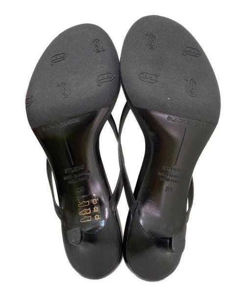 BLACK SUEDE STUDIO（ブラック スエード スタジオ）BLACK SUEDE STUDIO (ブラック スエード スタジオ) ヒールビーチサンダル ブラック サイズ:36の古着・服飾アイテム