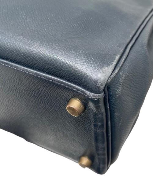 HERMES（エルメス）HERMES (エルメス) ケリー32 内縫い/ゴールド金具/クシュベル/ネイビー系/〇T刻印：1990年製造 ネイビー系 サイズ:32の古着・服飾アイテム