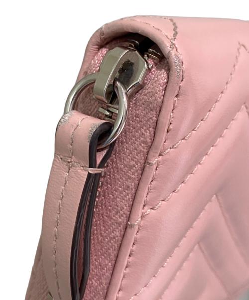 GUCCI（グッチ）GUCCI (グッチ) GGマーモント ジップアラウンドウォレット ピンクの古着・服飾アイテム