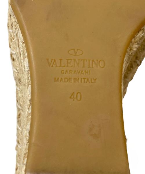 VALENTINO GARAVANI（ヴァレンティノ・ガラヴァーニ）VALENTINO GARAVANI (ヴァレンティノ・ガラヴァーニ) ウェッジソールサンダル イエロー サイズ:40の古着・服飾アイテム