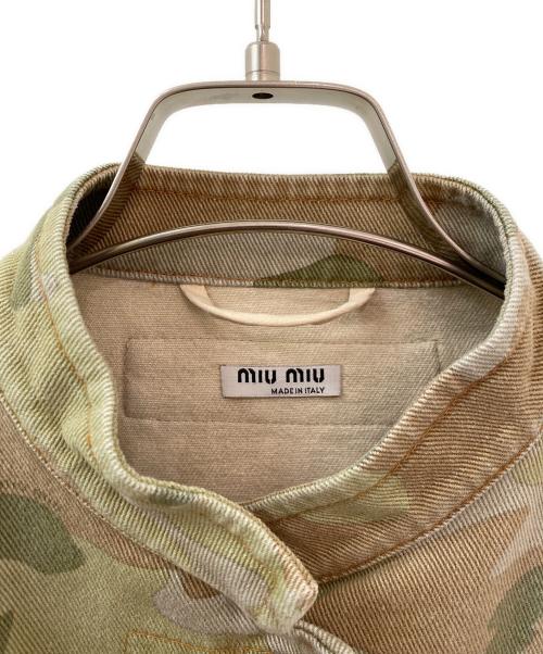MIU MIU（ミュウミュウ）MIU MIU (ミュウミュウ) カモフラージュジャケット カーキ サイズ:38の古着・服飾アイテム