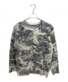 Christian Dior（クリスチャン ディオール）の古着「Toile de Jouy Cashmere Knit Sweater/トワル ドゥ ジュイ カシミヤ ニット/914S25AM018」｜ホワイト