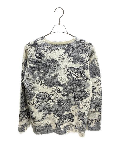 Christian Dior（クリスチャン ディオール）Christian Dior (クリスチャン ディオール) Toile de Jouy Cashmere Knit Sweater/トワル ドゥ ジュイ カシミヤ ニット/914S25AM018 ホワイト サイズ:40の古着・服飾アイテム