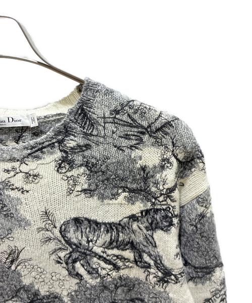 Christian Dior（クリスチャン ディオール）Christian Dior (クリスチャン ディオール) Toile de Jouy Cashmere Knit Sweater/トワル ドゥ ジュイ カシミヤ ニット/914S25AM018 ホワイト サイズ:40の古着・服飾アイテム
