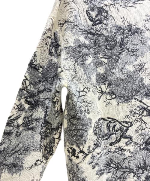 Christian Dior（クリスチャン ディオール）Christian Dior (クリスチャン ディオール) Toile de Jouy Cashmere Knit Sweater/トワル ドゥ ジュイ カシミヤ ニット/914S25AM018 ホワイト サイズ:40の古着・服飾アイテム