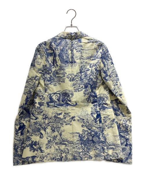 Christian Dior（クリスチャン ディオール）Christian Dior (クリスチャン ディオール) トワルドジュイテーラードジャケット ブルー サイズ:36の古着・服飾アイテム
