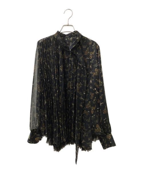 sacai（サカイ）sacai (サカイ) プリーツプリントシャツ ブラック サイズ:1の古着・服飾アイテム