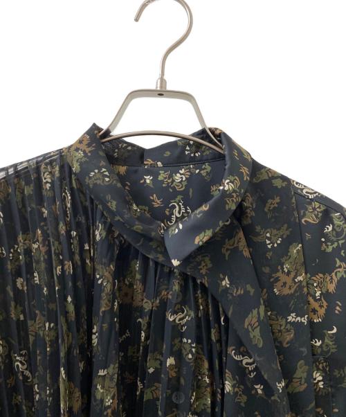 sacai（サカイ）sacai (サカイ) プリーツプリントシャツ ブラック サイズ:1の古着・服飾アイテム