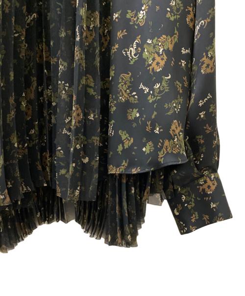 sacai（サカイ）sacai (サカイ) プリーツプリントシャツ ブラック サイズ:1の古着・服飾アイテム