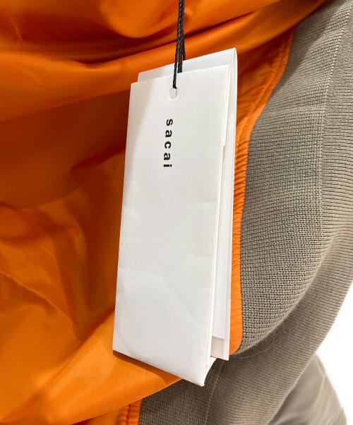 sacai（サカイ）sacai (サカイ) ナイロンツイル ドッキング ジャケット カーキ サイズ:3の古着・服飾アイテム