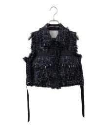 sacai（サカイ）の古着「ツイードベスト」｜ブラック