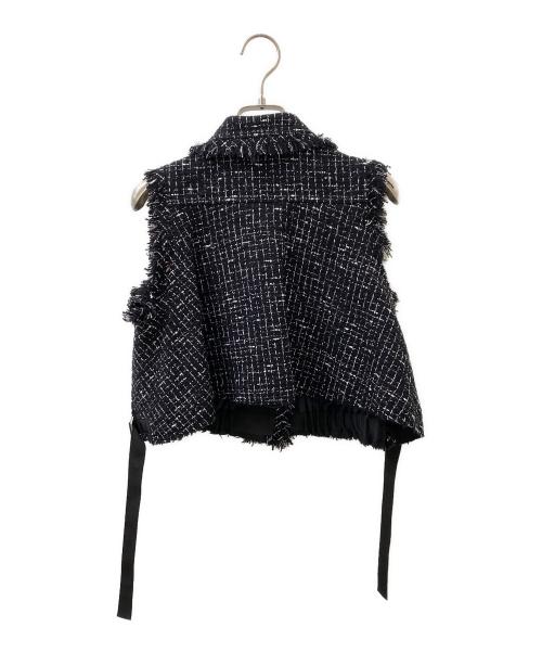sacai（サカイ）sacai (サカイ) ツイードベスト ブラック サイズ:2の古着・服飾アイテム
