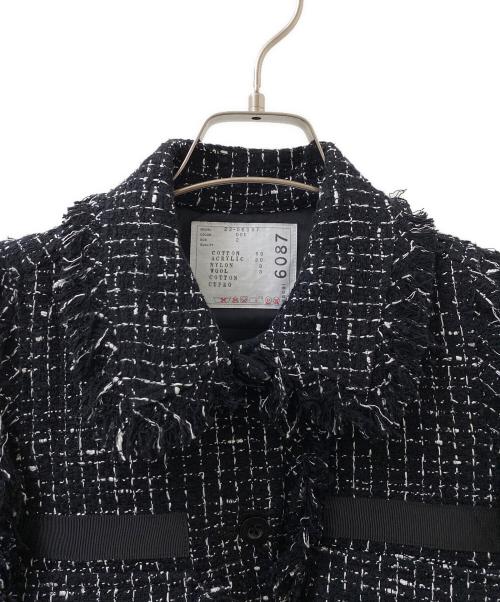 sacai（サカイ）sacai (サカイ) ツイードベスト ブラック サイズ:2の古着・服飾アイテム