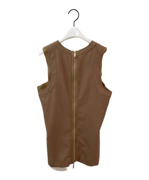 sacai（サカイ）sacai (サカイ) ノースリーブブラウス ベージュ サイズ:2の古着・服飾アイテム