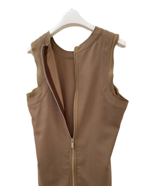 sacai（サカイ）sacai (サカイ) ノースリーブブラウス ベージュ サイズ:2の古着・服飾アイテム