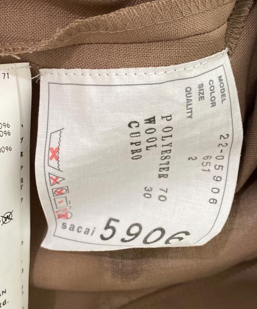 sacai（サカイ）sacai (サカイ) ノースリーブブラウス ベージュ サイズ:2の古着・服飾アイテム