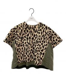 sacai（サカイ）の古着「Leopard Print x Nylon Twill Pullover」｜ベージュ×カーキ