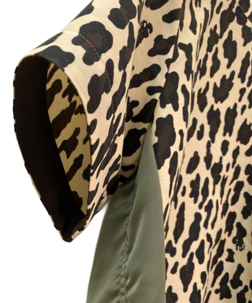 sacai（サカイ）sacai (サカイ) Leopard Print x Nylon Twill Pullover ベージュ×カーキ サイズ:1の古着・服飾アイテム